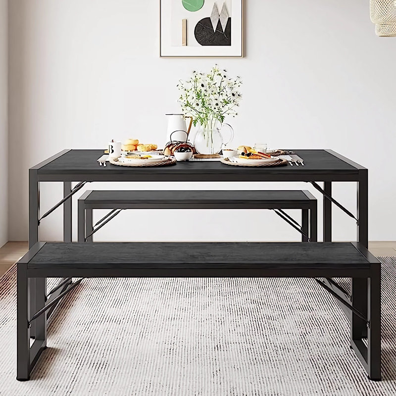Black 3 piece dining set discount